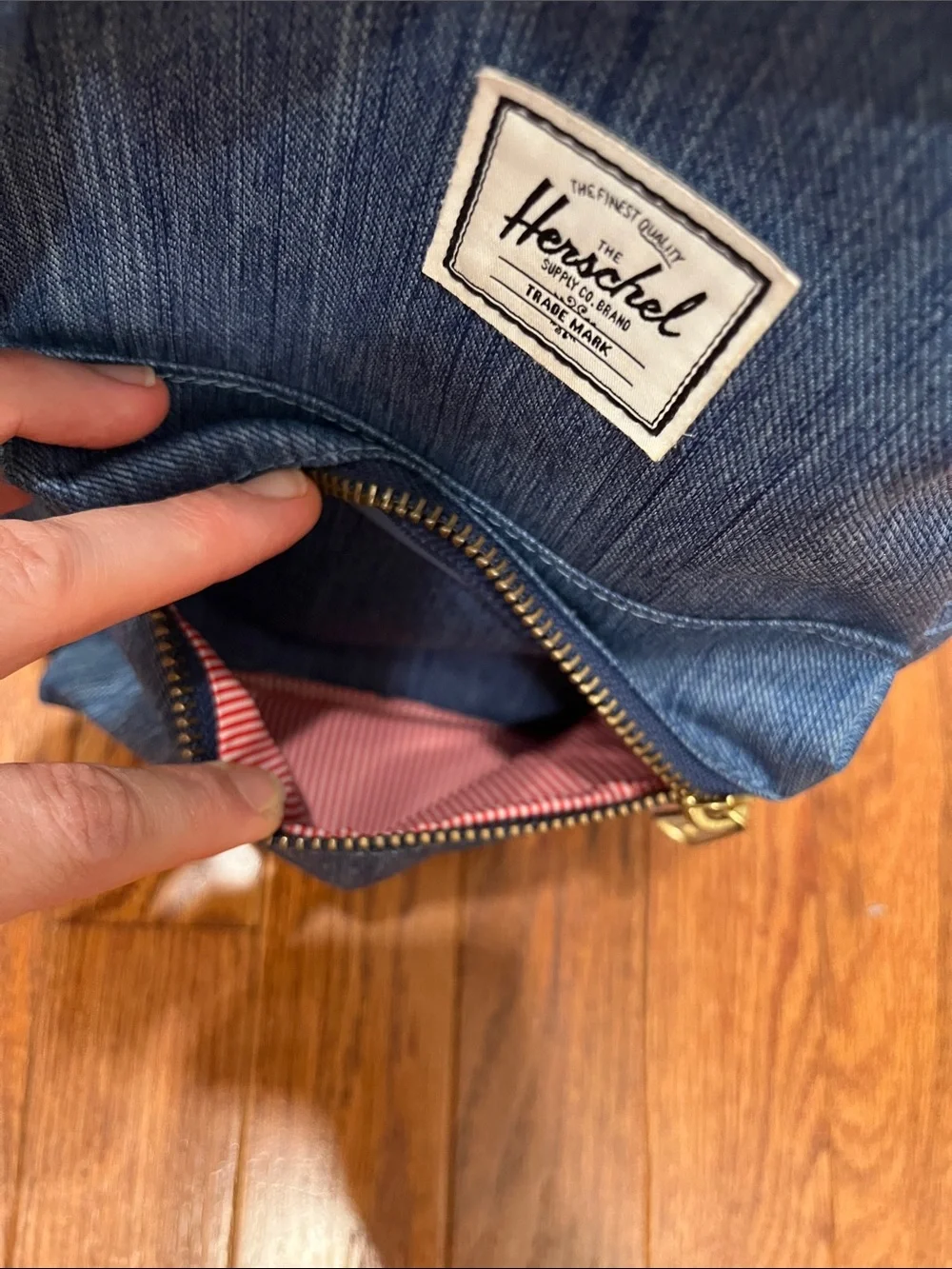 Herschel Supply Company Denim Blue Mini Backpack with Gold Hardware